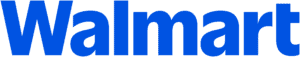 Walmart logo in bold blue letters on a white background.