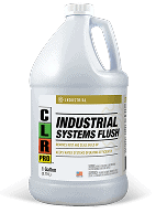 1-gallon CLR PRO Industrial Systems Flush with white cap, labeled for industrial cleaning use.